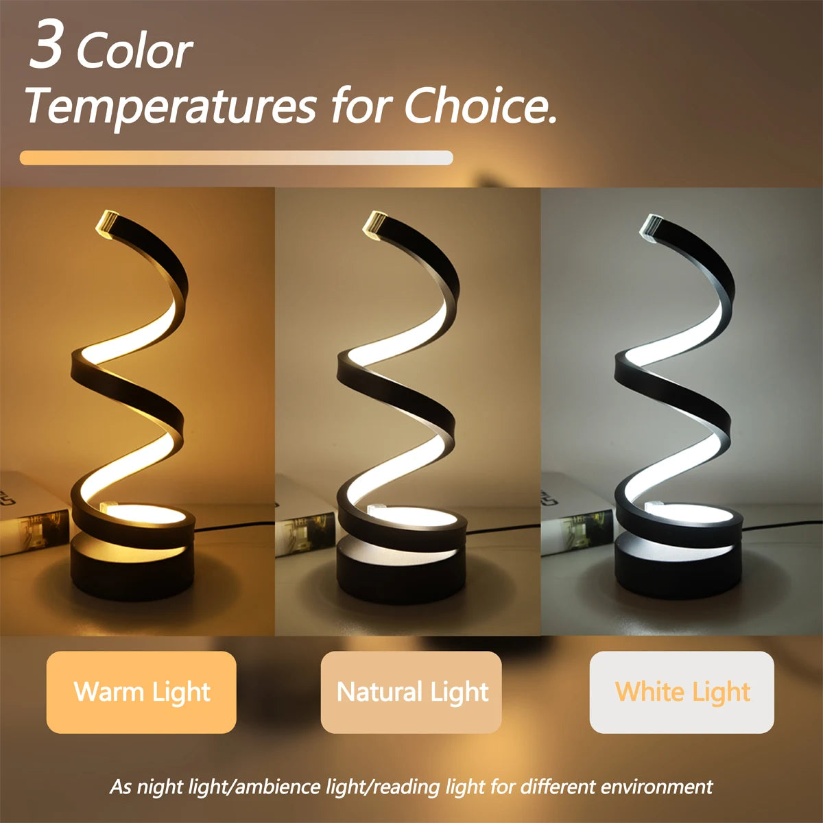 Modern Minimalist Spiral Desk Lamp