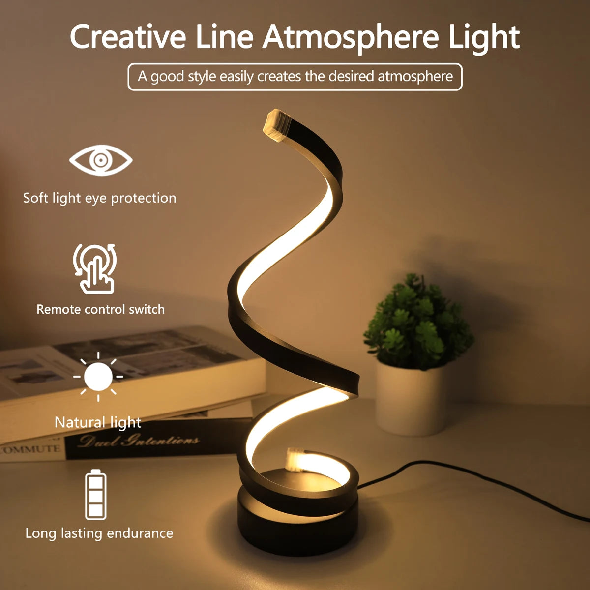 Modern Minimalist Spiral Desk Lamp