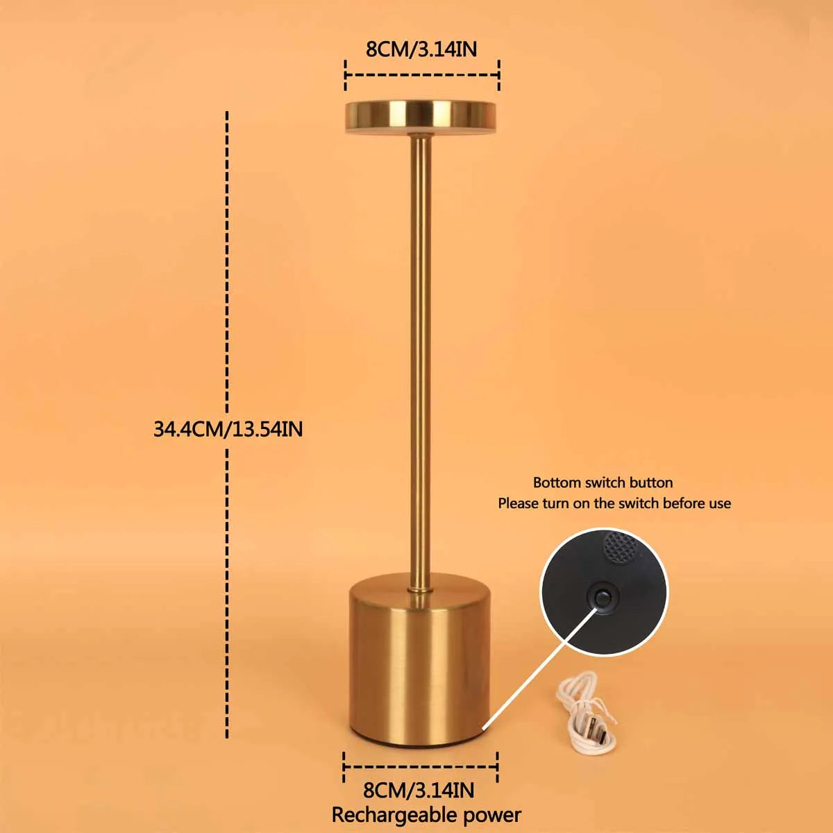 rechargeable touch LED light